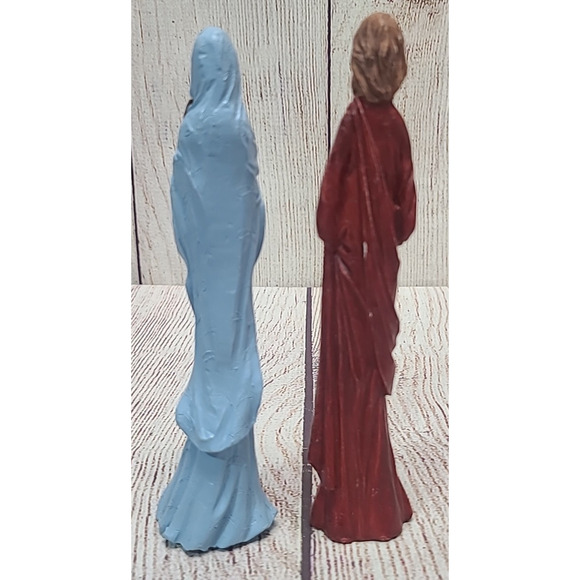 Vintage Mary Joseph Baby Jesus Figures Pencil Figurines Nativity Christmas 6" - Picture 5 of 7